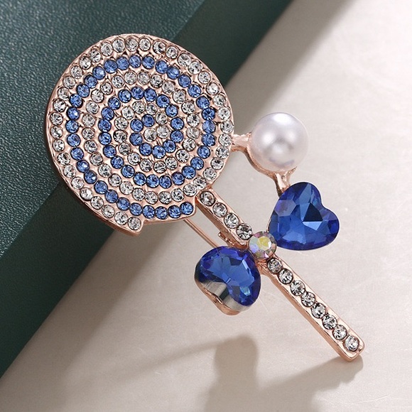 Lollipop Brooch Lollipop Pin Rhinestone Candy Brooch Pin - Picture 5 of 5